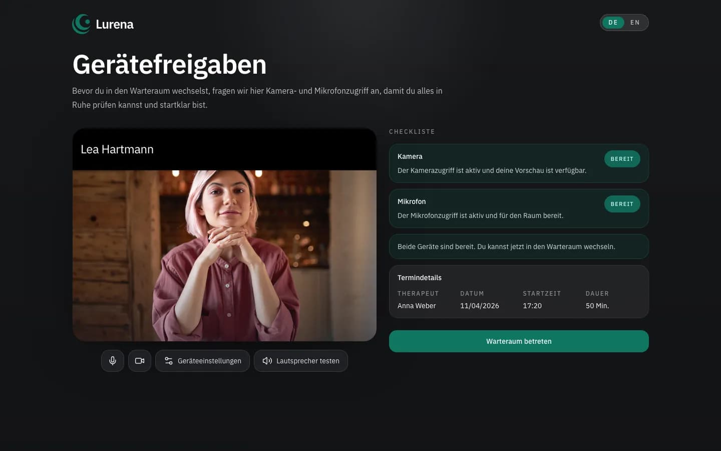 Technikprüfung und Gerätefreigabe in Lurena